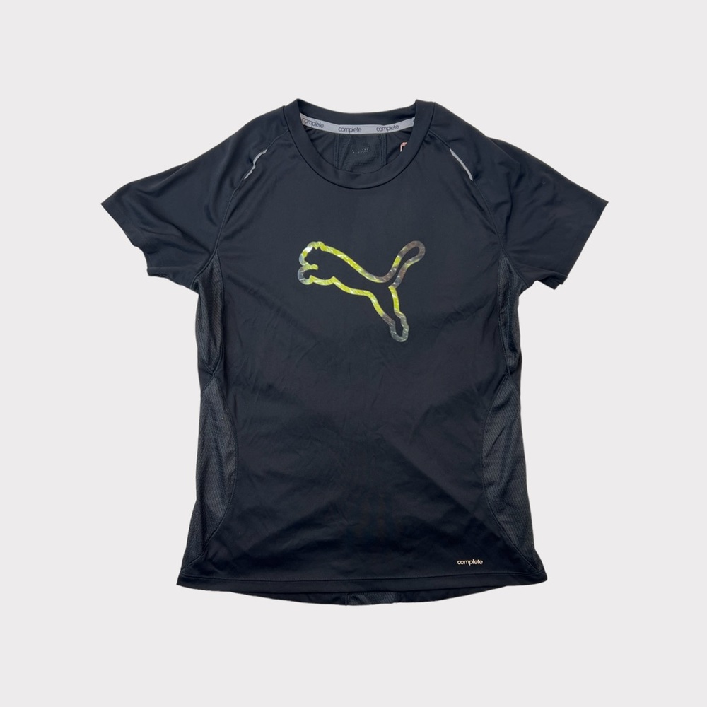 Puma Black Athletic Shirt Mesh Inserts Size Small